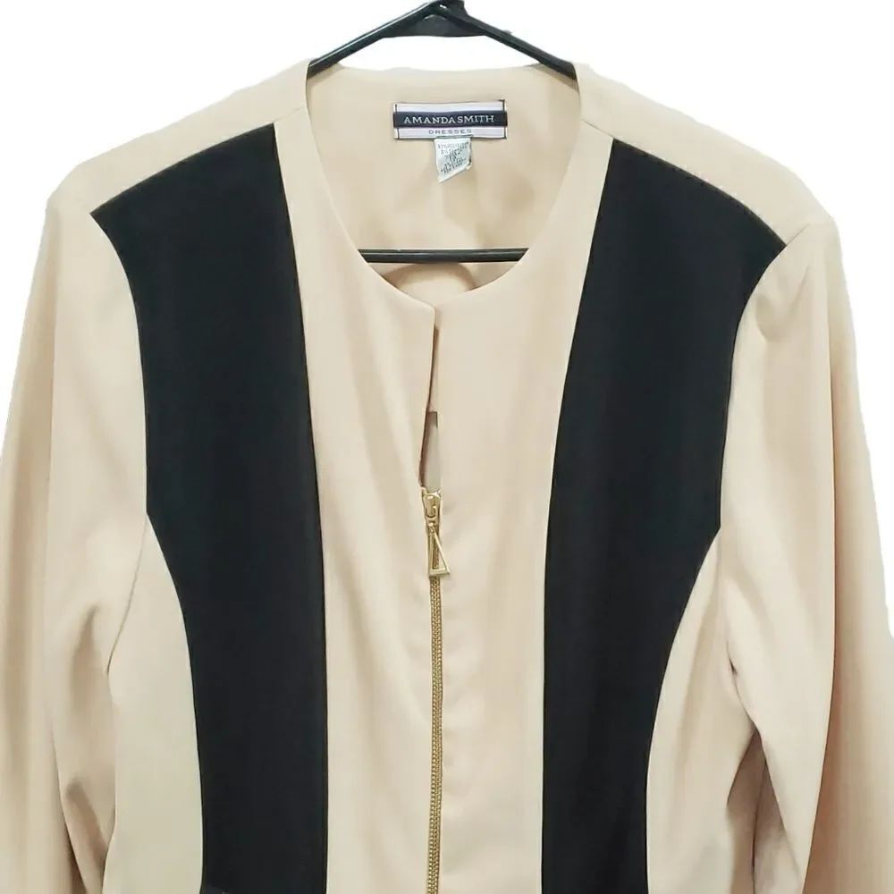 AMANDA SMITH Colorblock Coat Size 14 - Picture 5 of 15